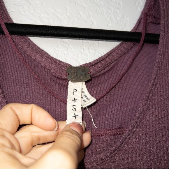 We The Free x Free People Twilight Mauve Malibu Thermal Long Sleeve Size Small - Picture 4 of 7